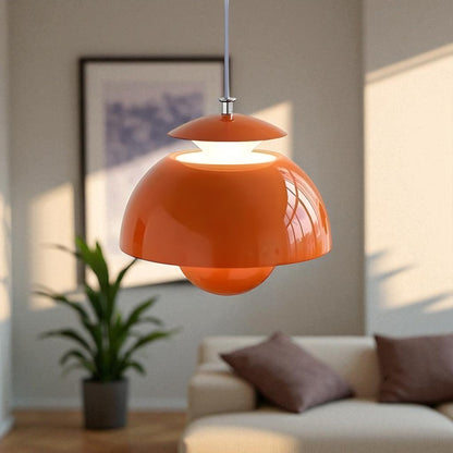 Hanglamp Scandinavisch met Bolkap en Glanzend Koepeldesign