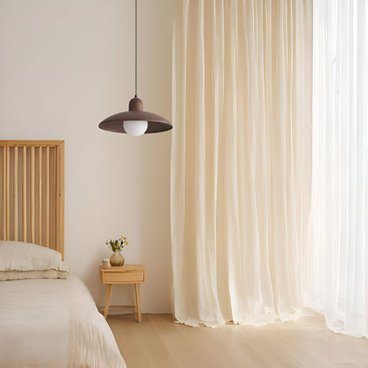 Hanglamp Scandinavisch met Brede Ronde Kap en Glazen Bol