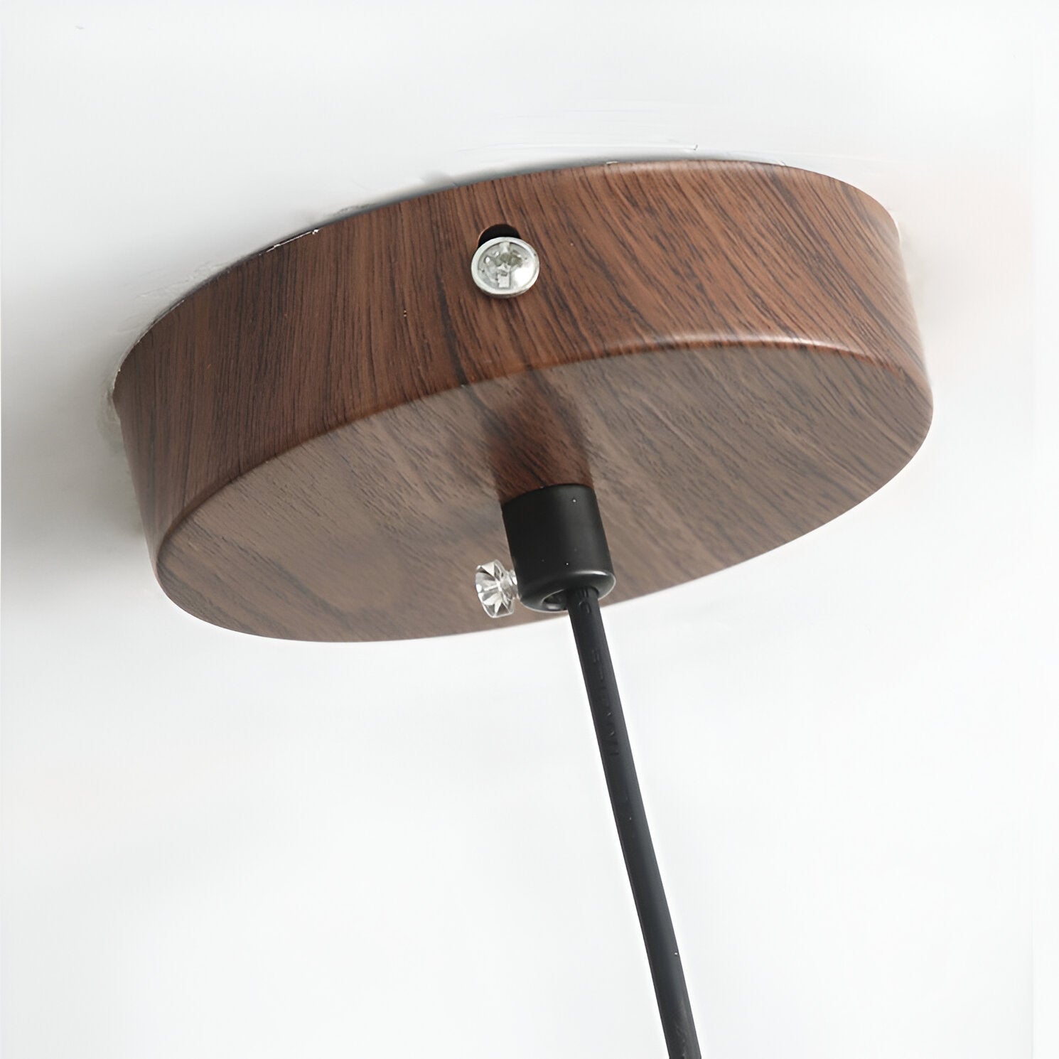 Hanglamp Scandinavisch met Brede Ronde Kap en Glazen Bol