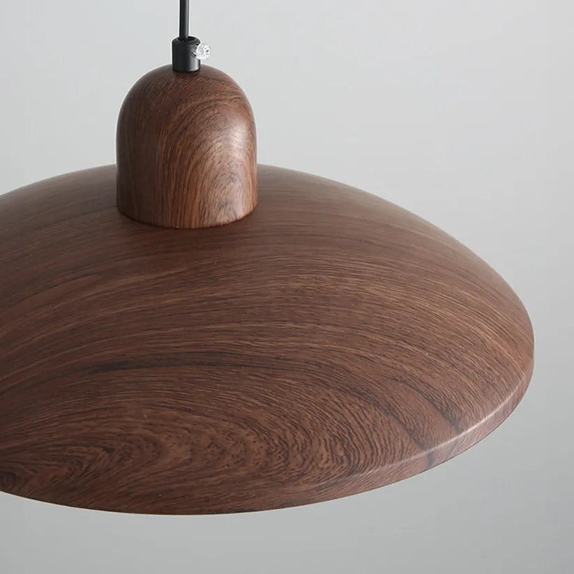 Hanglamp Scandinavisch met Brede Ronde Kap en Glazen Bol