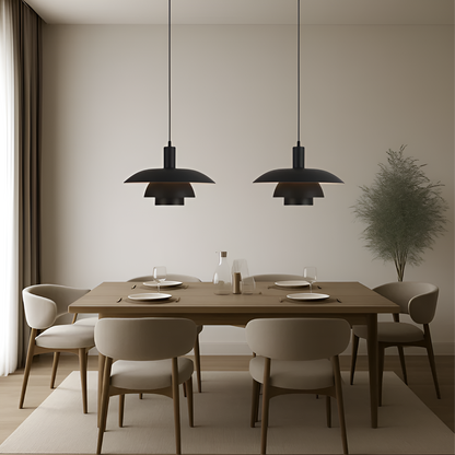 Hanglamp Scandinavisch met Gelaagde Kap en Ingebouwde LED Dimbaar