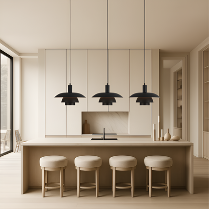 Hanglamp Scandinavisch met Gelaagde Kap en Ingebouwde LED Dimbaar