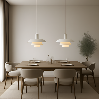 Hanglamp Scandinavisch met Gelaagde Kap en Ingebouwde LED Dimbaar