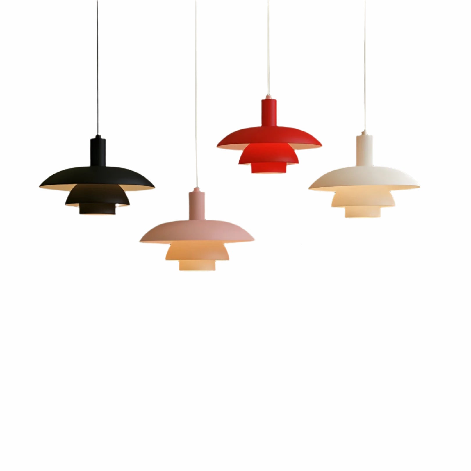 Hanglamp Scandinavisch met Gelaagde Kap en Ingebouwde LED Dimbaar