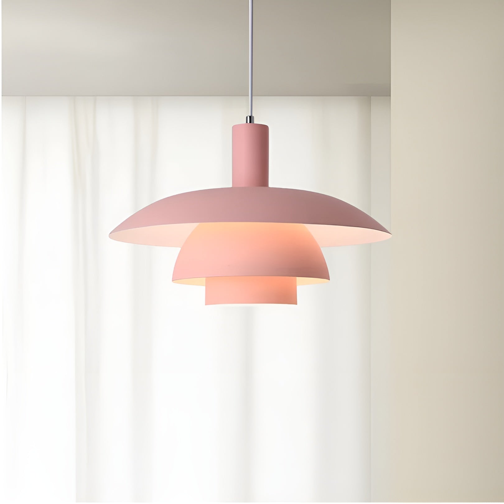 Hanglamp Scandinavisch met Gelaagde Kap en Ingebouwde LED Dimbaar