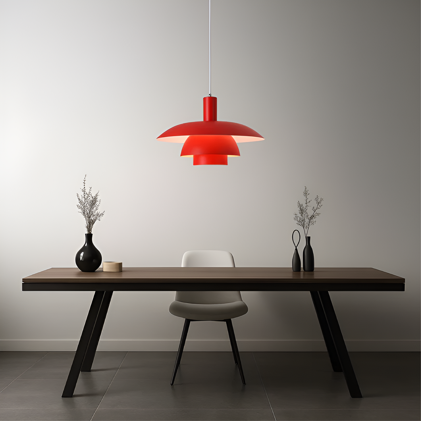Hanglamp Scandinavisch met Gelaagde Kap en Ingebouwde LED Dimbaar