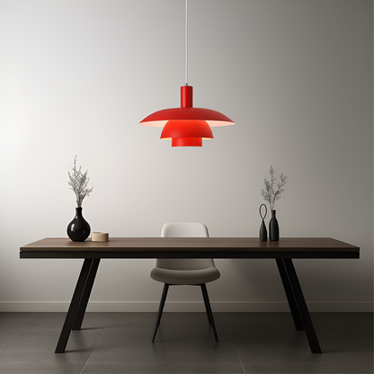 Hanglamp Scandinavisch met Gelaagde Kap en Ingebouwde LED Dimbaar