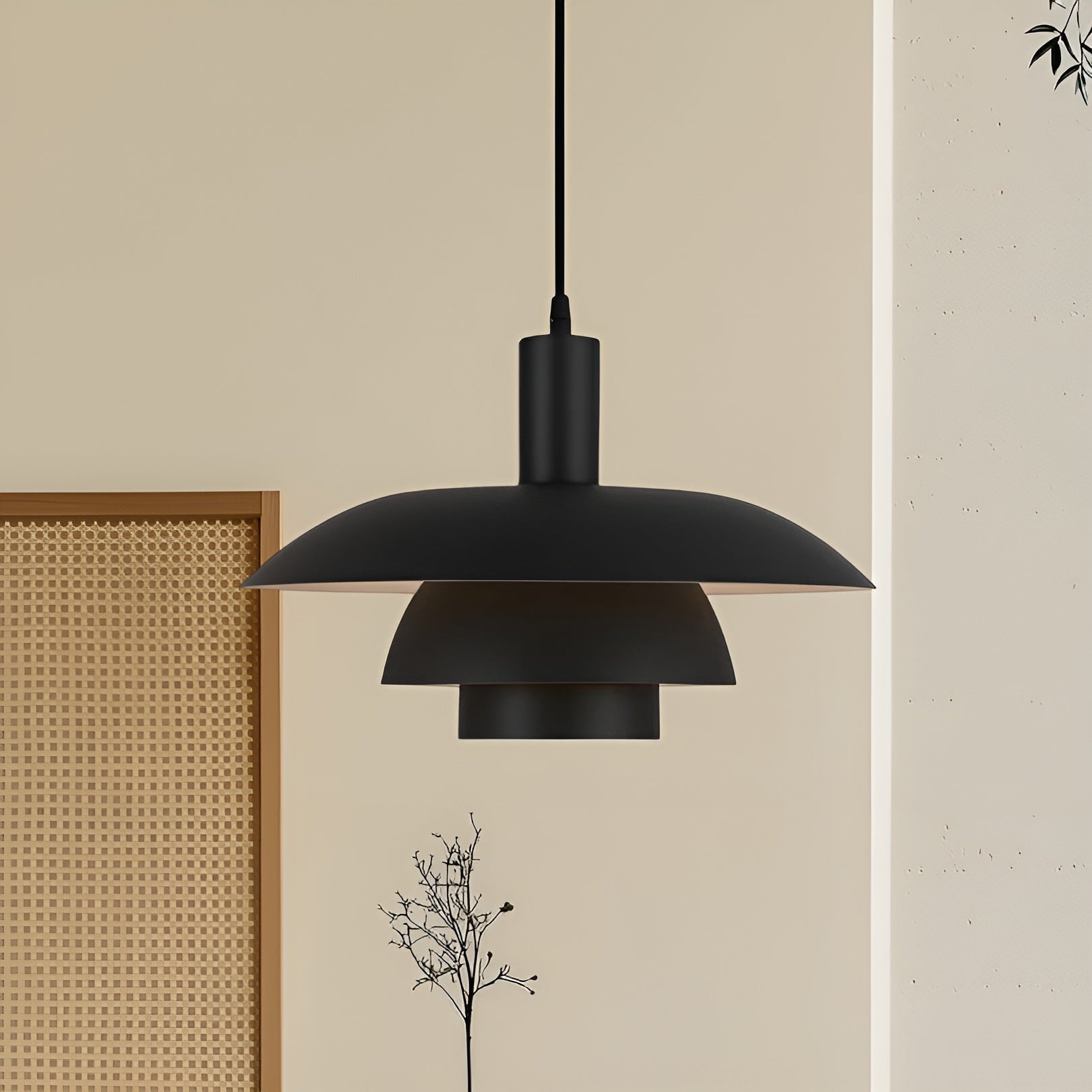 Hanglamp Scandinavisch met Gelaagde Kap en Ingebouwde LED Dimbaar