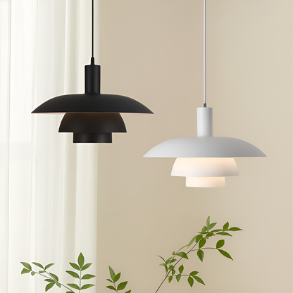 Hanglamp Scandinavisch met Gelaagde Kap en Ingebouwde LED Dimbaar