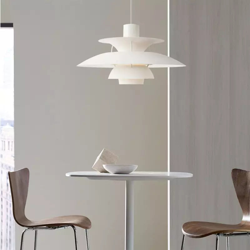 Hanglamp Scandinavisch met Gelaagde Kap en Verstelbaar Snoer