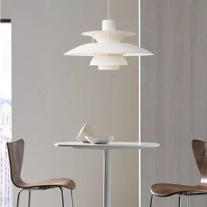 Hanglamp Scandinavisch met Gelaagde Kap en Verstelbaar Snoer