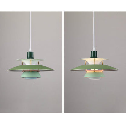 Hanglamp Scandinavisch met Gelaagde Kap en Verstelbaar Snoer ##POS:5##