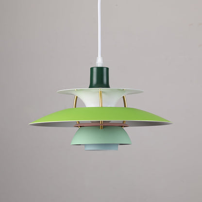 Hanglamp Scandinavisch met Gelaagde Kap en Verstelbaar Snoer ##POS:7##