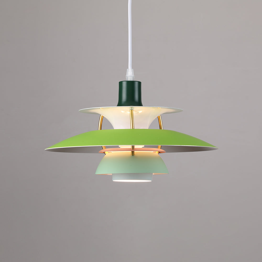 Hanglamp Scandinavisch met Gelaagde Kap en Verstelbaar Snoer