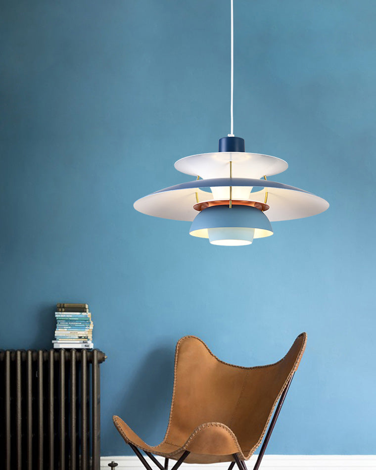 Hanglamp Scandinavisch met Gelaagde Kap en Verstelbare Hoogte
