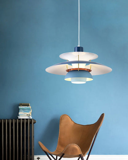 Hanglamp Scandinavisch met Gelaagde Kap en Verstelbare Hoogte