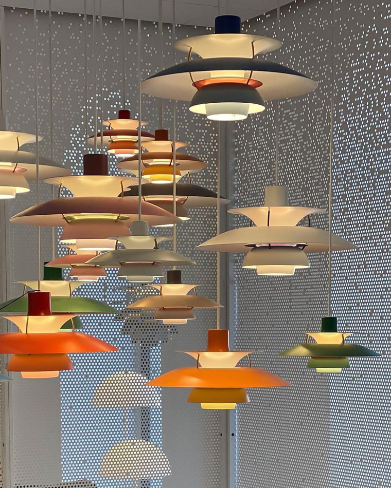 Hanglamp Scandinavisch met Gelaagde Kap en Verstelbare Hoogte