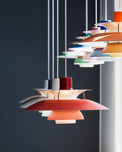 Hanglamp Scandinavisch met Gelaagde Kap en Verstelbare Hoogte
