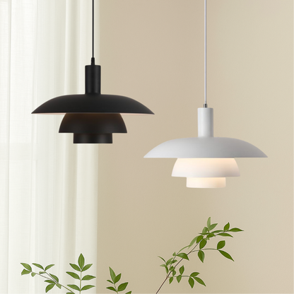 Hanglamp Scandinavisch met Gelaagde Kap en Verstelbare Hoogte