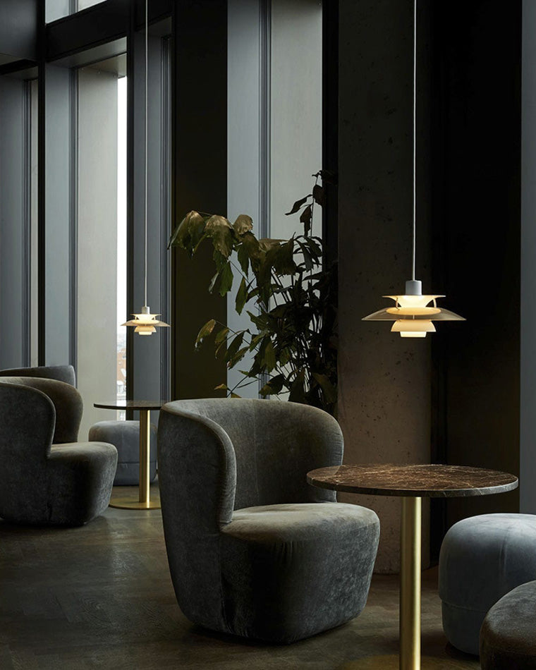 Hanglamp Scandinavisch met Gelaagde Kap en Verstelbare Hoogte