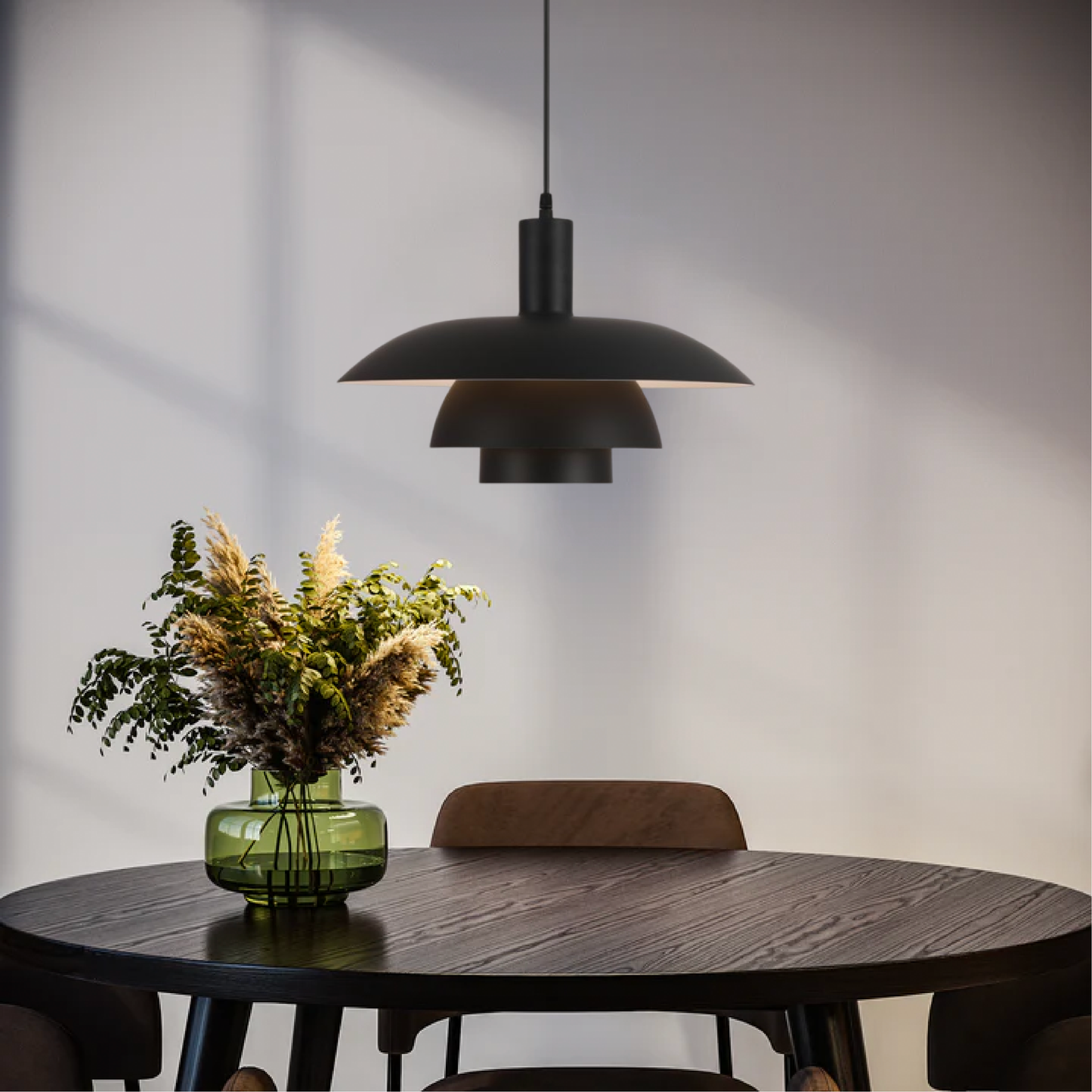 Hanglamp Scandinavisch met Gelaagde Kap en Verstelbare Hoogte