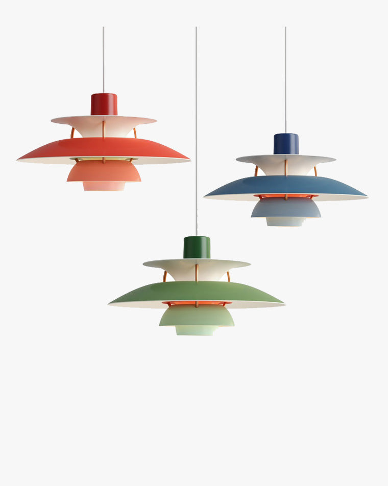 Hanglamp Scandinavisch met Gelaagde Kap en Verstelbare Hoogte