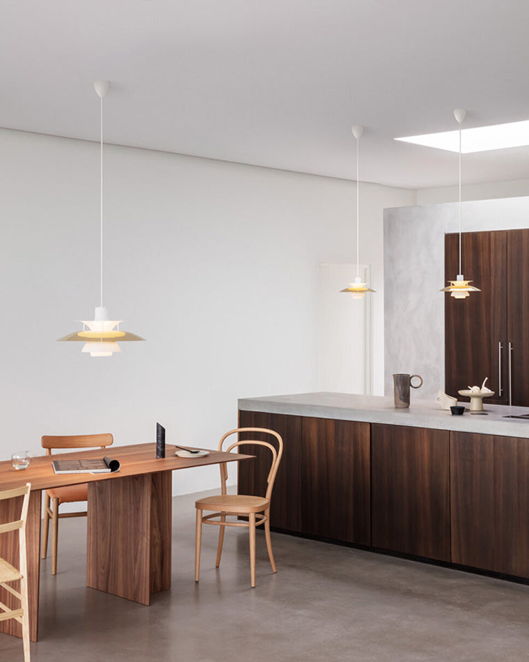 Hanglamp Scandinavisch met Gelaagde Kap en Verstelbare Hoogte