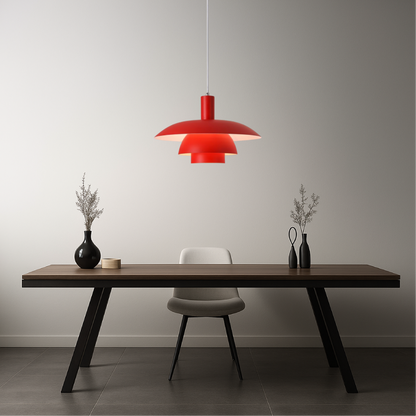 Hanglamp Scandinavisch met Gelaagde Kap en Verstelbare Hoogte