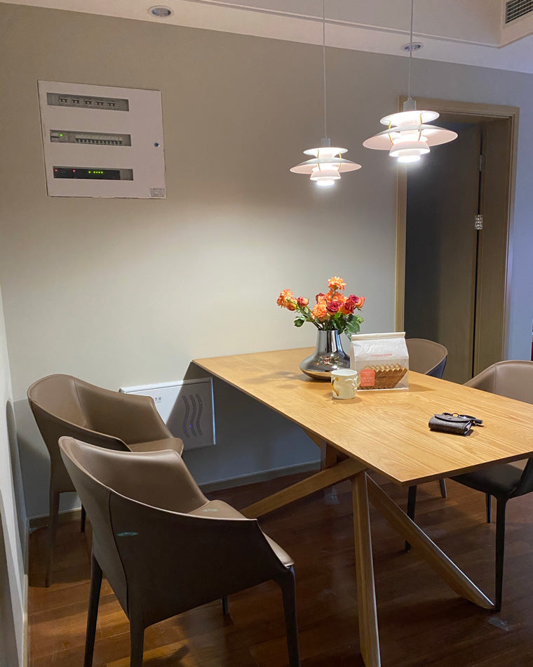 Hanglamp Scandinavisch met Gelaagde Kap en Verstelbare Hoogte