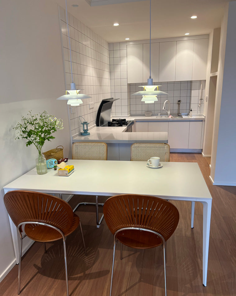 Hanglamp Scandinavisch met Gelaagde Kap en Verstelbare Hoogte