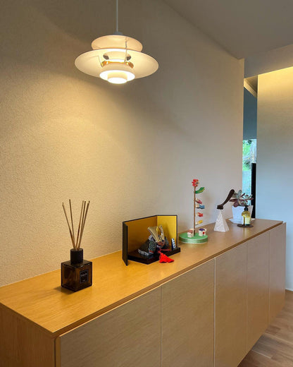 Hanglamp Scandinavisch met Gelaagde Kap en Verstelbare Hoogte