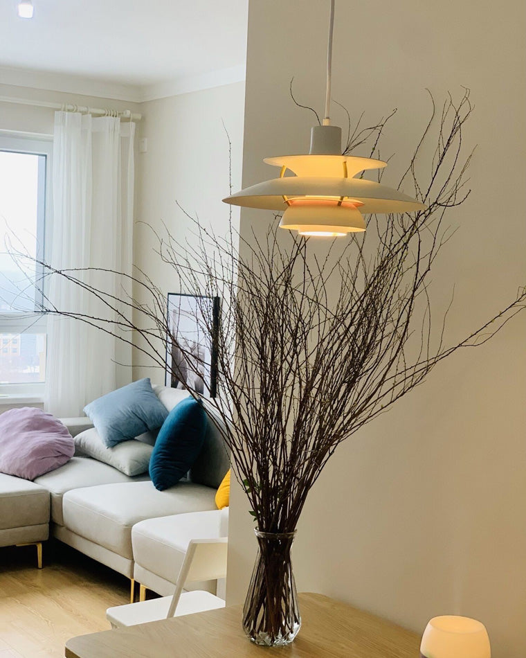 Hanglamp Scandinavisch met Gelaagde Kap en Verstelbare Hoogte