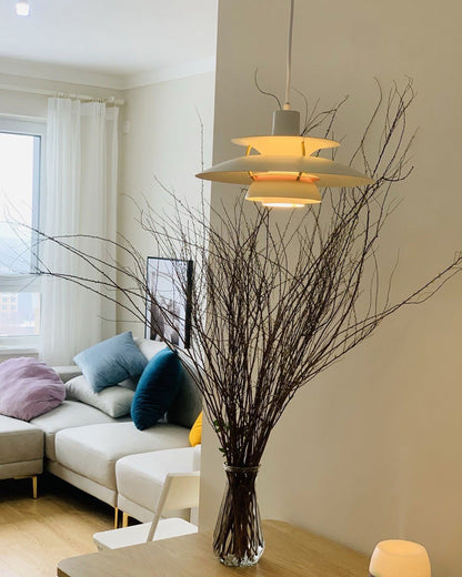 Hanglamp Scandinavisch met Gelaagde Kap en Verstelbare Hoogte