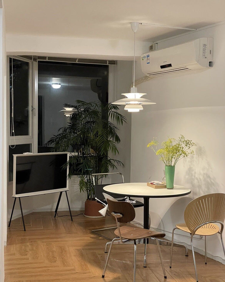 Hanglamp Scandinavisch met Gelaagde Kap en Verstelbare Hoogte