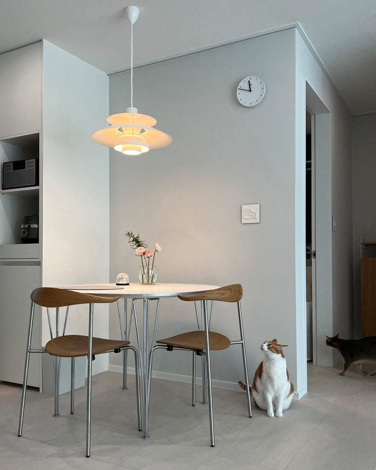 Hanglamp Scandinavisch met Gelaagde Kap en Verstelbare Hoogte