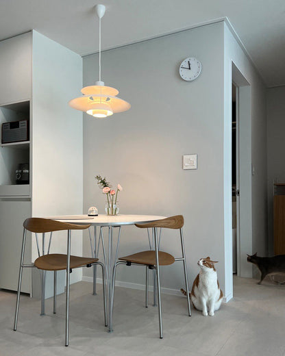 Hanglamp Scandinavisch met Gelaagde Kap en Verstelbare Hoogte
