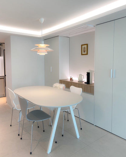 Hanglamp Scandinavisch met Gelaagde Kap en Verstelbare Hoogte