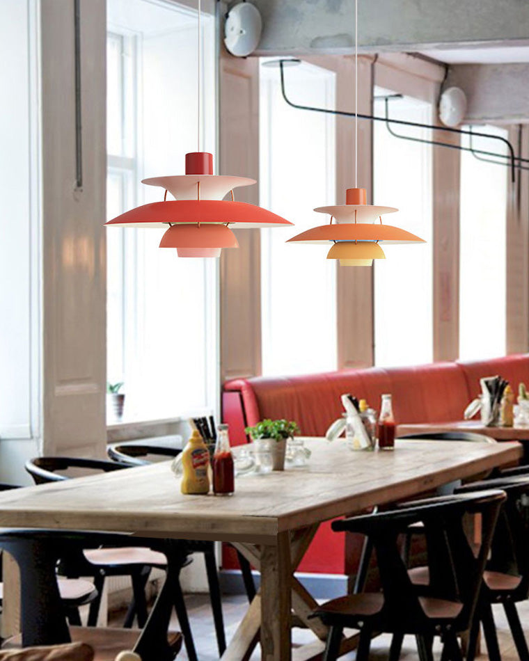 Hanglamp Scandinavisch met Gelaagde Kap en Verstelbare Hoogte
