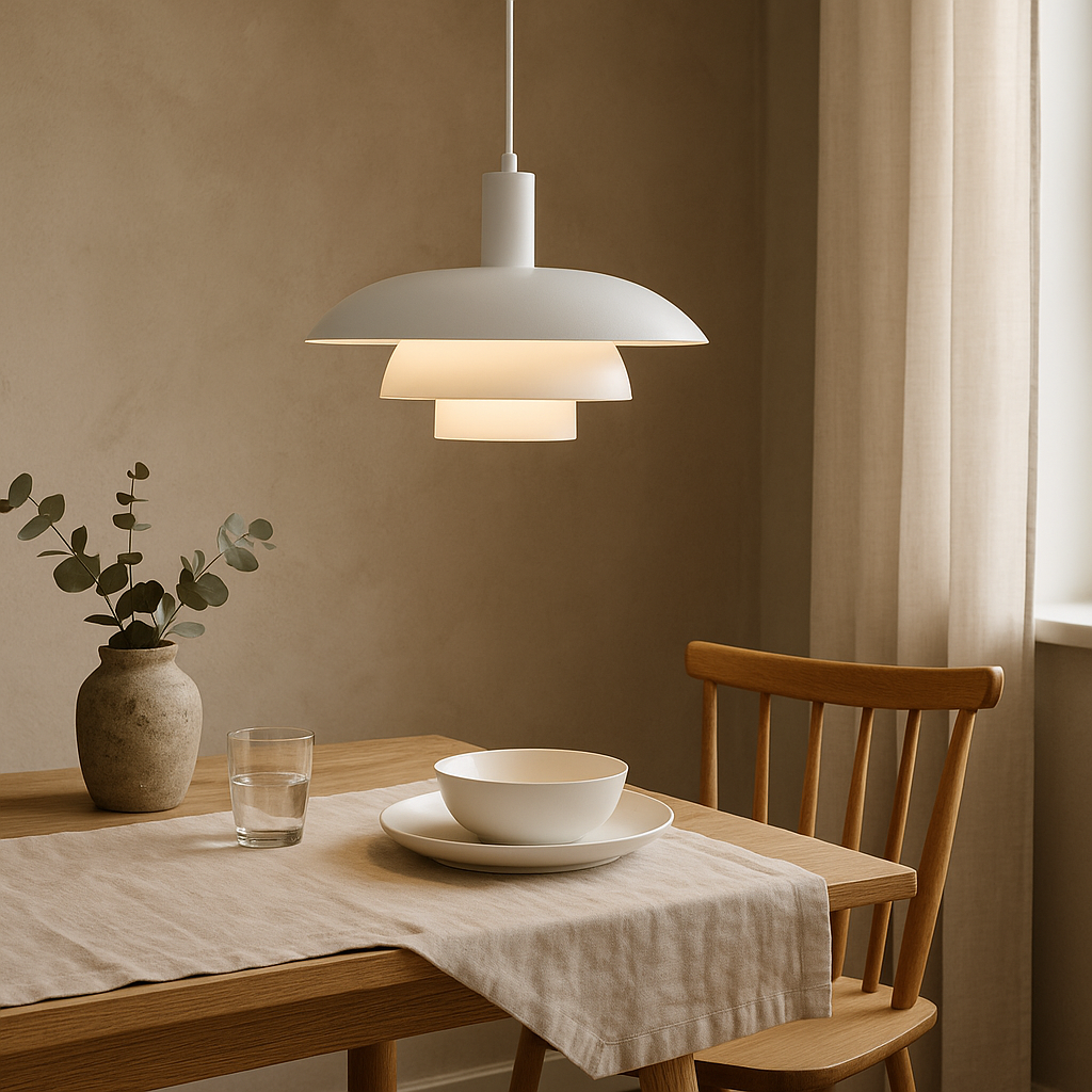 Hanglamp Scandinavisch met Gelaagde Kap en Verstelbare Hoogte