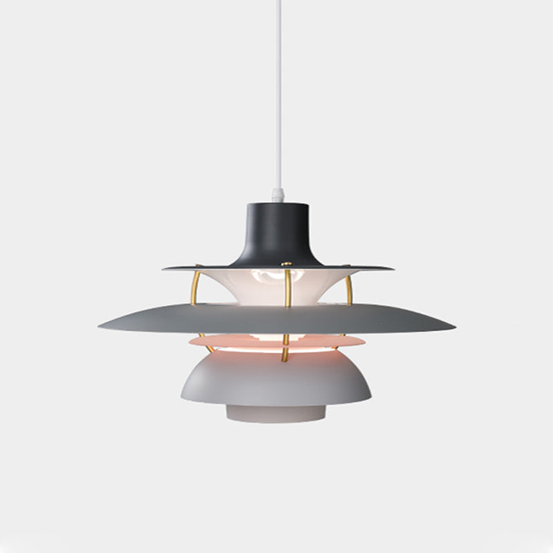 Hanglamp Scandinavisch met Gelaagde Kap en Verstelbare Hoogte