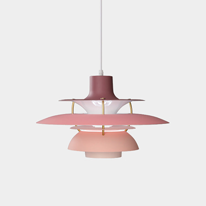 Hanglamp Scandinavisch met Gelaagde Kap en Verstelbare Hoogte