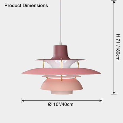 Hanglamp Scandinavisch met Gelaagde Kap en Verstelbare Hoogte