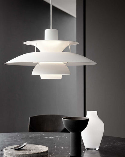 Hanglamp Scandinavisch met Gelaagde Kap en Verstelbare Hoogte