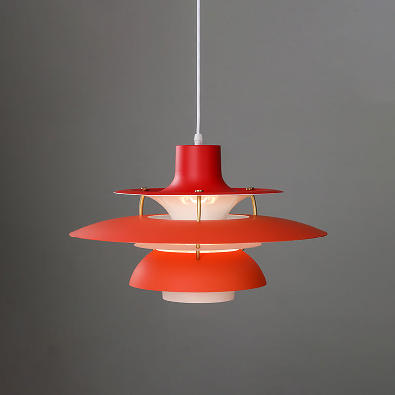 Hanglamp Scandinavisch met Gelaagde Kap en Verstelbare Hoogte