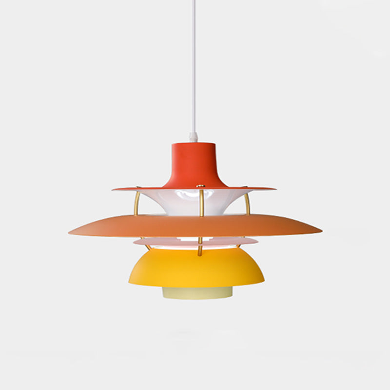 Hanglamp Scandinavisch met Gelaagde Kap en Verstelbare Hoogte