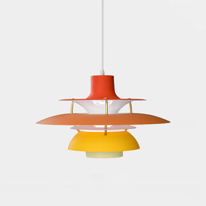 Hanglamp Scandinavisch met Gelaagde Kap en Verstelbare Hoogte