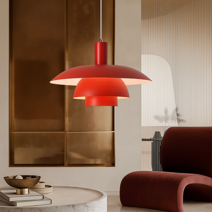 Hanglamp Scandinavisch met Gelaagde Kap en Verstelbare Hoogte