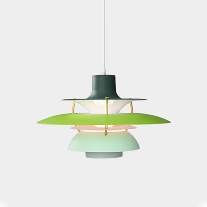 Hanglamp Scandinavisch met Gelaagde Kap en Verstelbare Hoogte