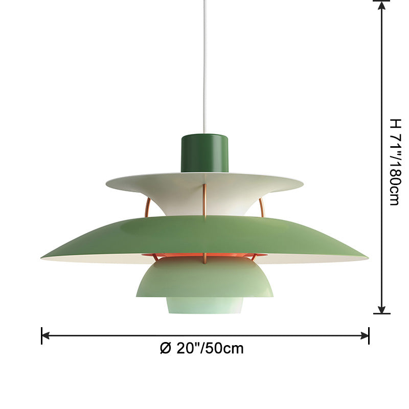 Hanglamp Scandinavisch met Gelaagde Kap en Verstelbare Hoogte ##POS:77##