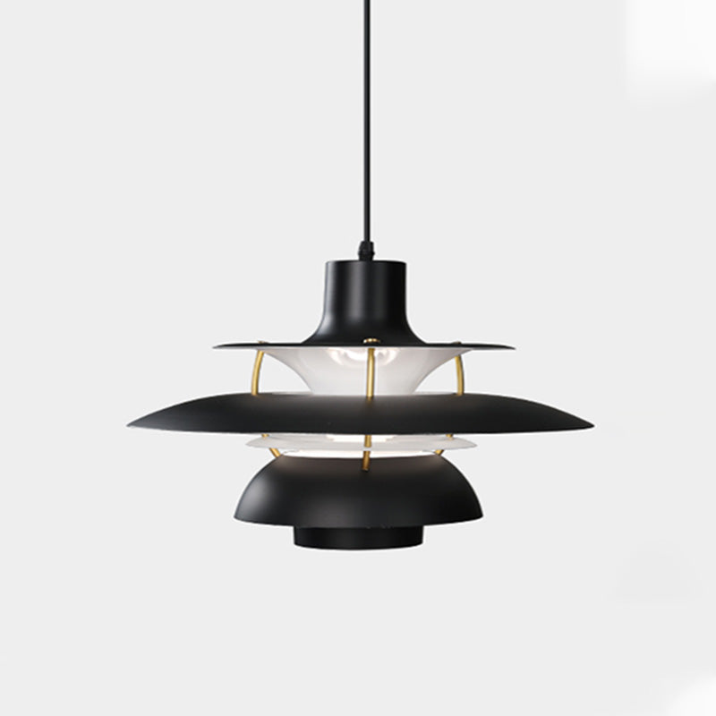 Hanglamp Scandinavisch met Gelaagde Kap en Verstelbare Hoogte